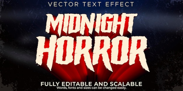 Horrortexteffekt, editierbare Nacht und gruseliger Textstil