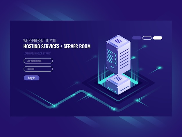 Hosting-Dienste, Rechenzentrum, Server-Server-Raum