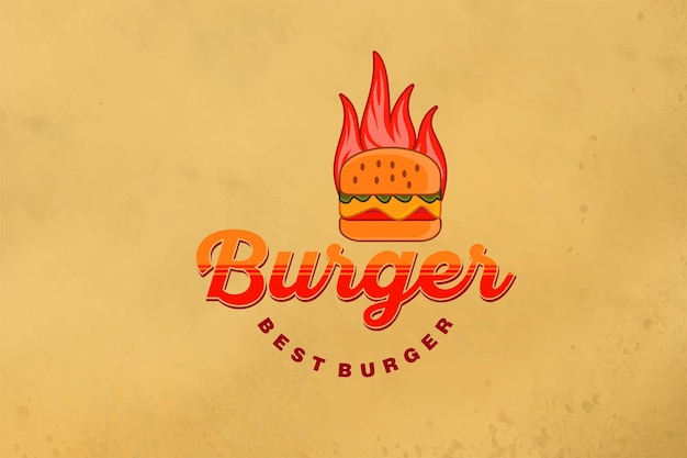 Kostenloser Vektor hot burger logo designs inspiration, vektor-illustration