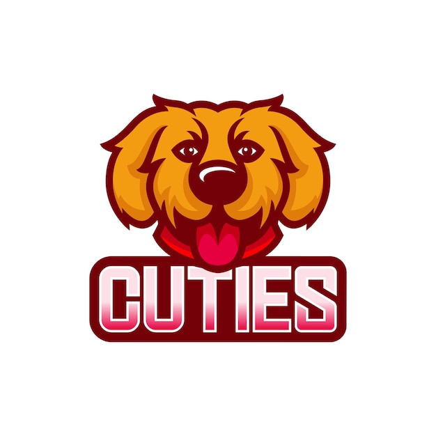 Hund süßes maskottchen-logo