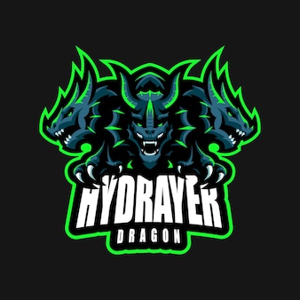 Hydra-esport-maskottchen-cartoon-logo-vektor-vorlage