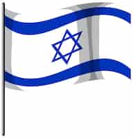 Kostenloser Vektor icon banner der israelischen flagge im cartoon-vektorstil