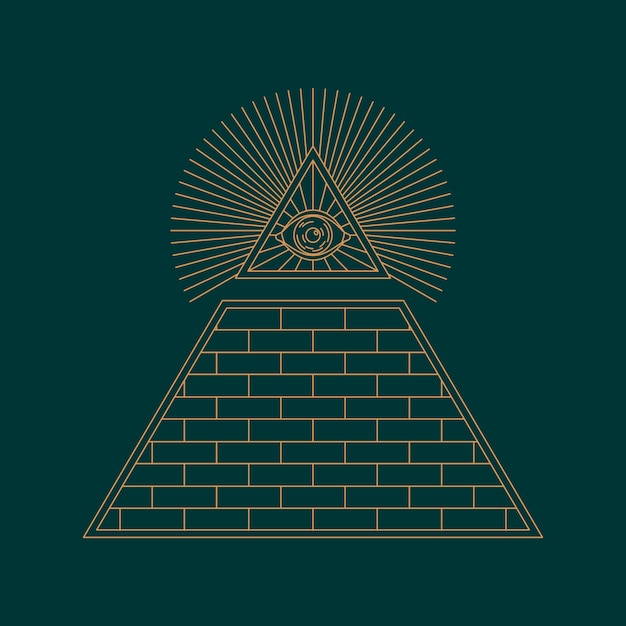 Kostenloser Vektor illuminati-symbolillustration