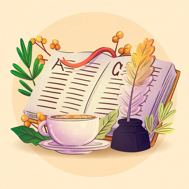 Illustration der Aquarellliteratur