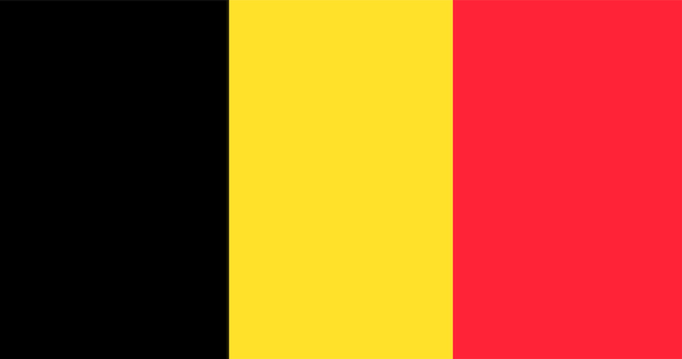 Illustration der Belgien-Flagge