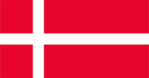 Illustration der Dänemark-Flagge