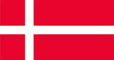 Kostenloser Vektor illustration der dänemark-flagge