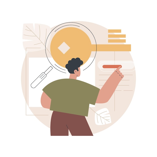 Kostenloser Vektor illustration der keyword-recherche