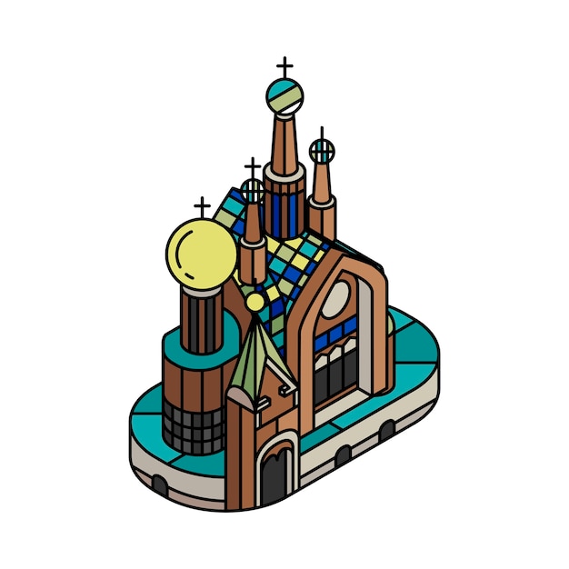 Illustration der kirche des retters auf blut russland