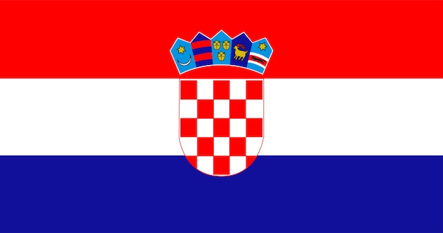 Illustration der Kroatien-Flagge