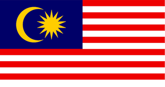 Illustration der Malaysia-Flagge