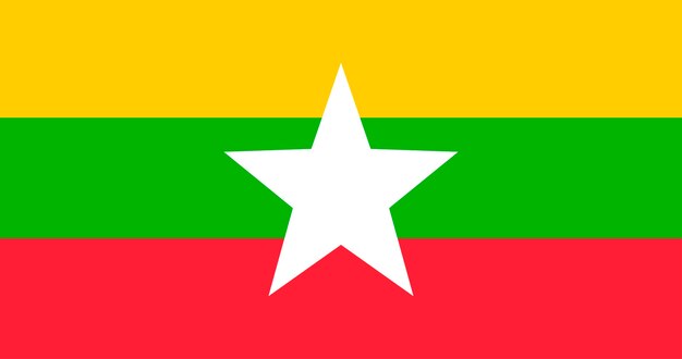 Illustration der Myanmar-Flagge