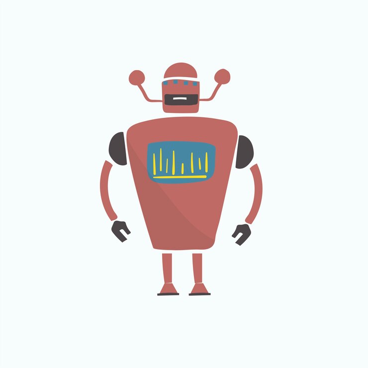 Kostenlose Vektor illustration der robotersektorgrafik