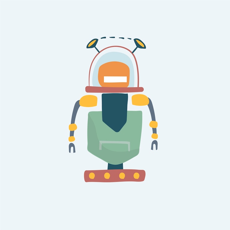 Kostenlose Vektor illustration der robotersektorgrafik