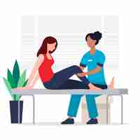 Kostenloser Vektor illustration der sportphysiotherapie