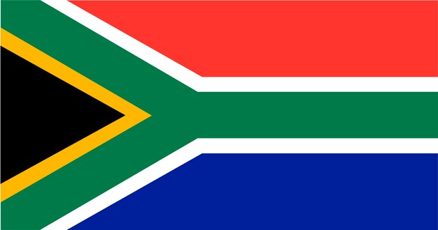 Illustration der Südafrika-Flagge