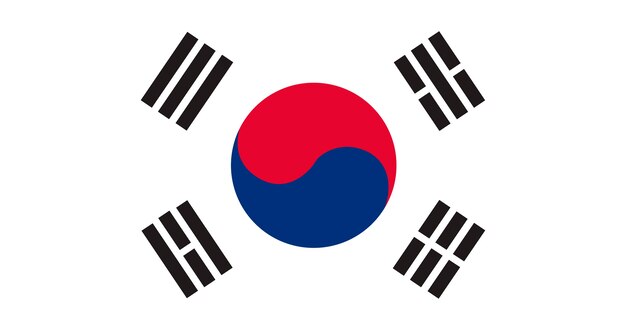 Illustration der Südkorea-Flagge