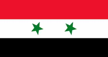 Kostenloser Vektor illustration der syrien-flagge