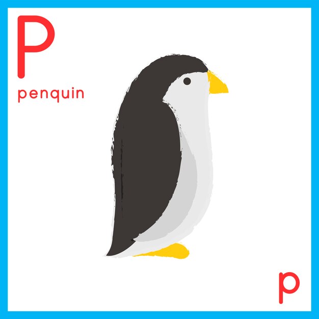 Illustration des Alphabetbuchstaben mit Tierbild