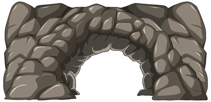 Kostenlose Vektor illustration des alten steinbogens
