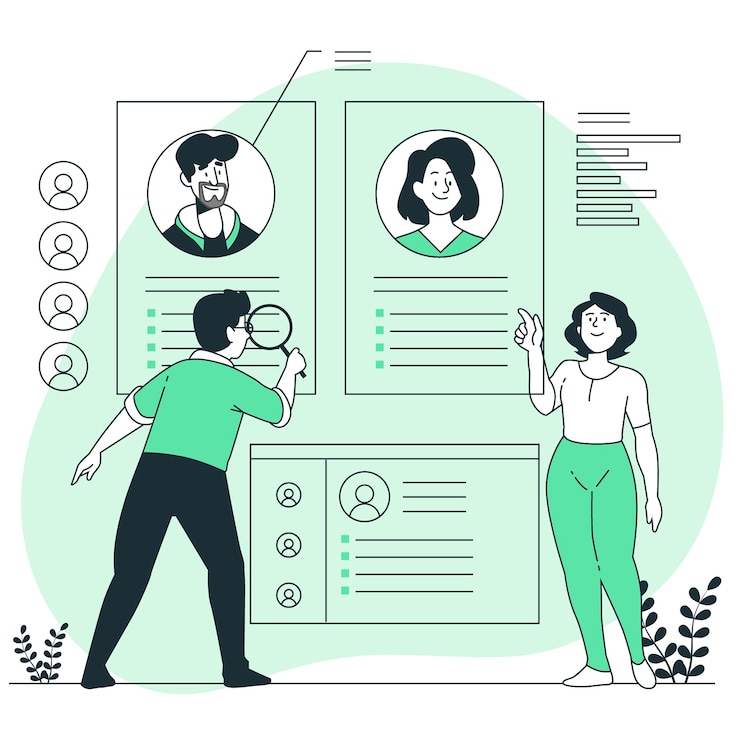 Kostenlose Vektor illustration des benutzerforschungskonzepts
