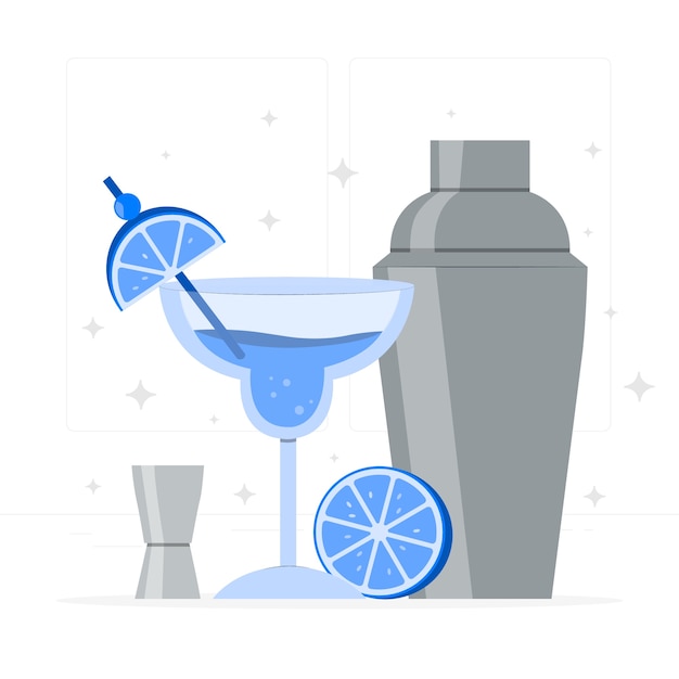 Illustration des cocktail-shaker-konzepts