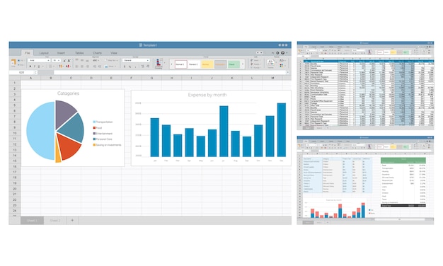 Kostenloser Vektor illustration des datenanalysediagramms