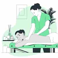 Kostenloser Vektor illustration des entspannenden massagekonzepts