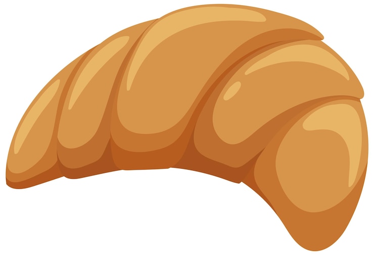Kostenlose Vektor illustration des goldenen croissants