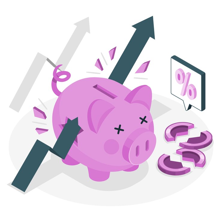 Kostenlose Vektor illustration des inflationskonzepts