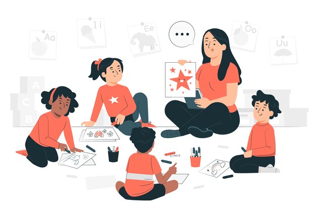 Illustration des Kindergartenschülerkonzepts