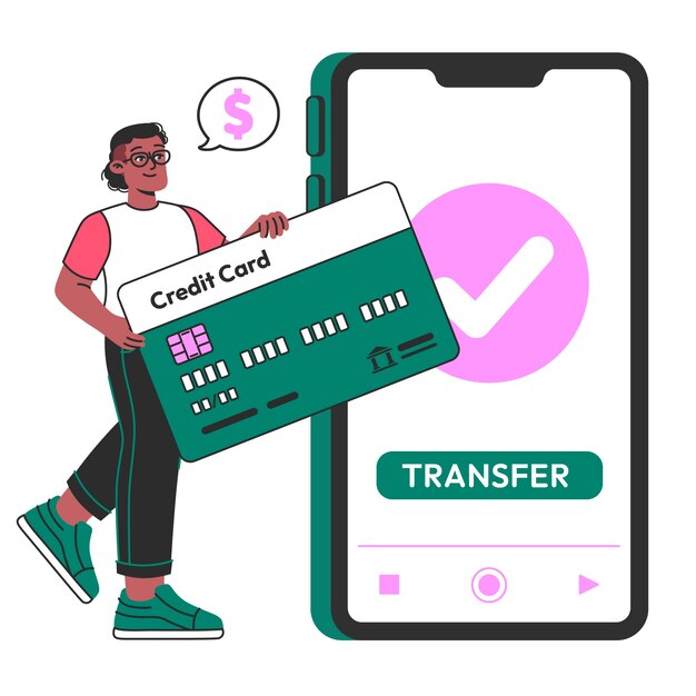 Illustration des Konzepts der mobilen Zahlungen