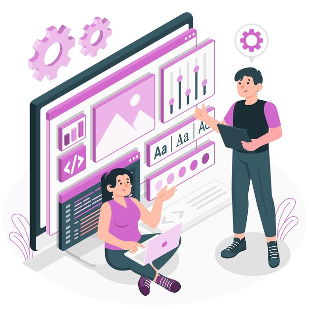 Illustration des Low-Code-Entwicklungskonzepts