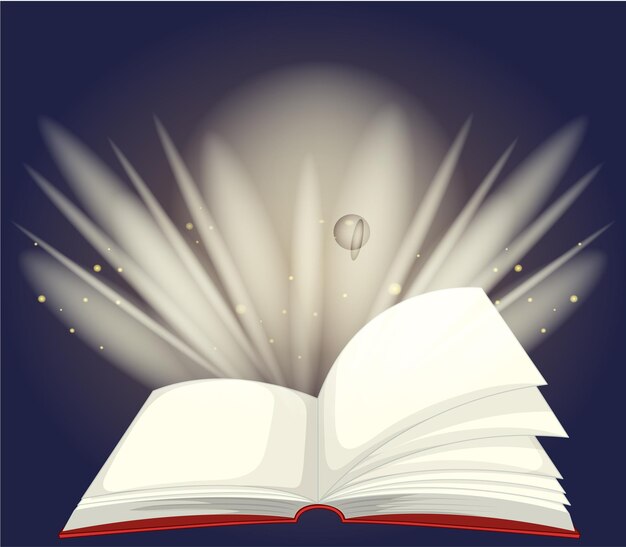 Illustration des magischen offenen Buches