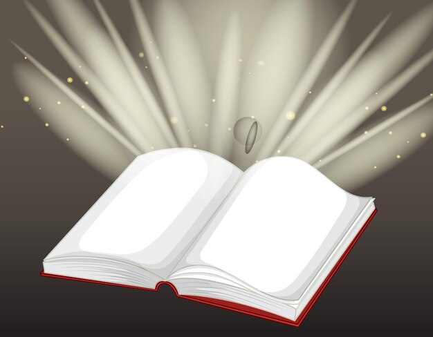 Illustration des magischen offenen Buches
