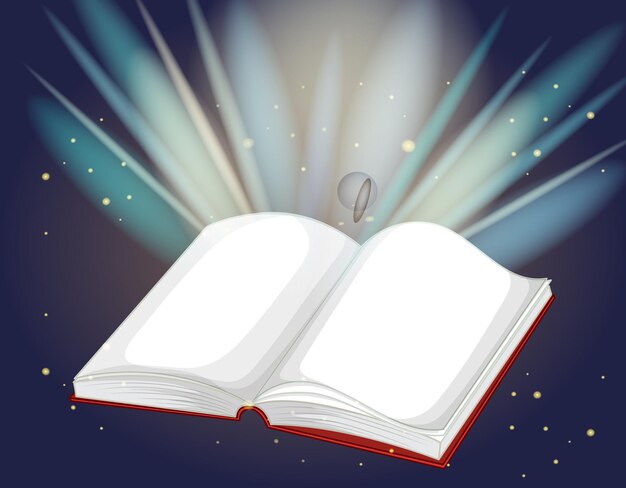 Illustration des magischen offenen Buches