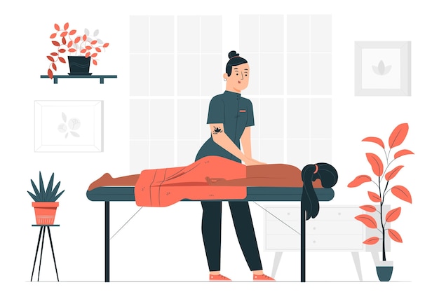 Illustration des massagetherapeutenkonzepts