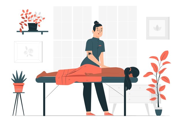 Illustration des Massagetherapeutenkonzepts