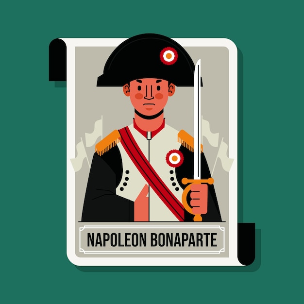 Illustration des napoleon-charakterdesigns