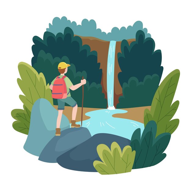 Illustration des Ökotourismuskonzepts