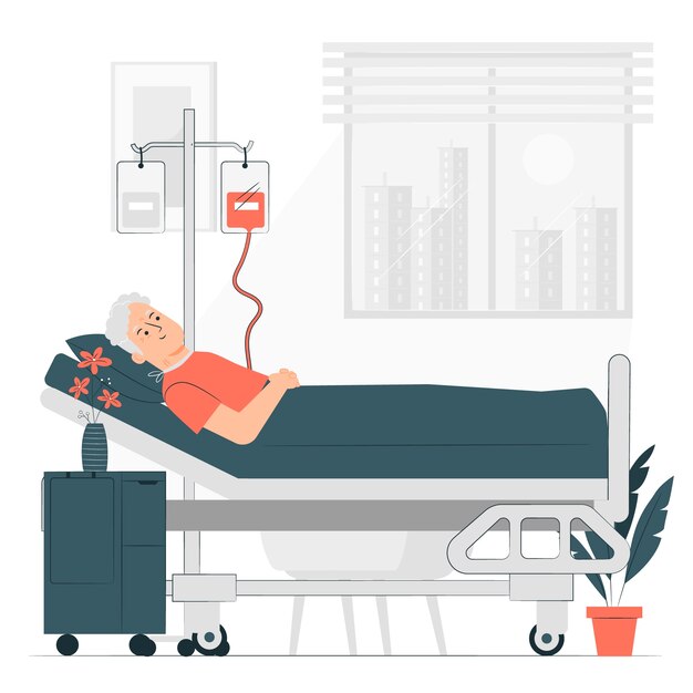 Illustration des Patientenkonzepts im Krankenhaus