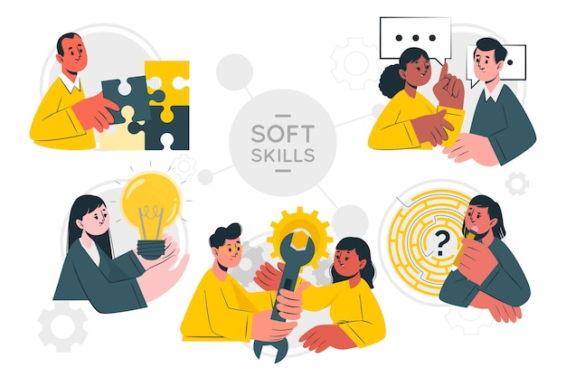 Kostenloser Vektor illustration des soft skills-konzepts