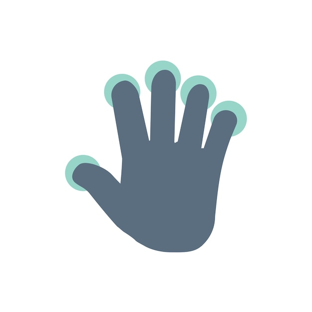 Kostenloser Vektor illustration des touch screen handzeichens