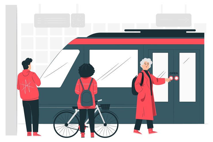 Kostenlose Vektor illustration des u-bahn-konzepts