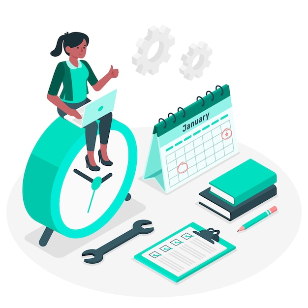 Illustration des Zeitmanagementkonzepts