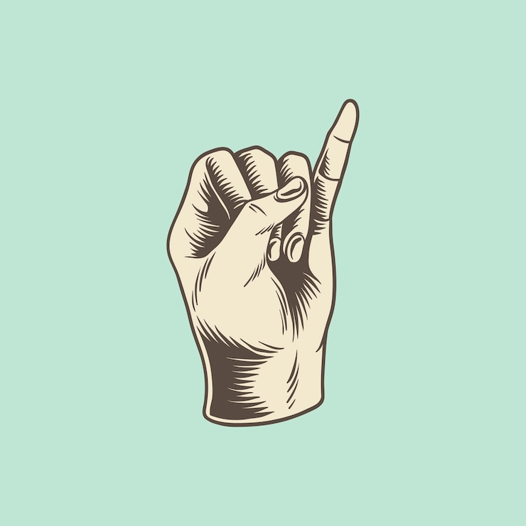 Kostenlose Vektor illustration eines fingerspions-fingerzeichens