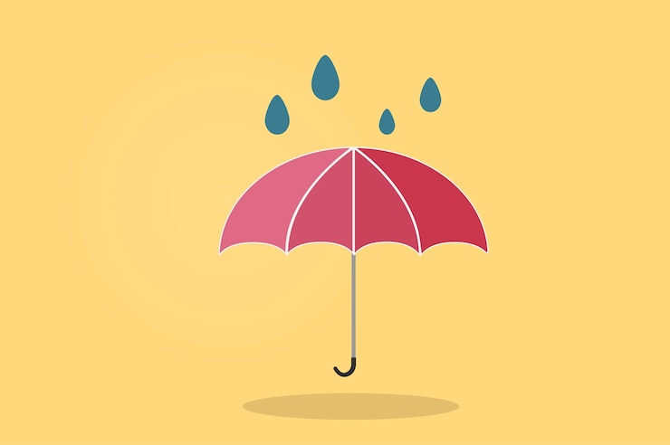 Kostenlose Vektor illustration eines regenschirmes