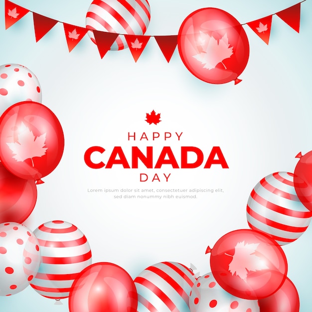 Kostenloser Vektor illustration für die feier zum kanada-tag