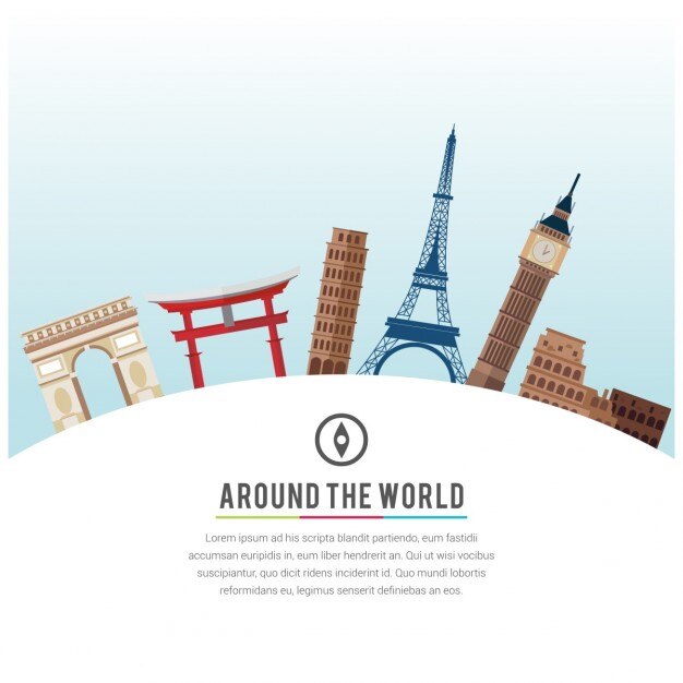 Illustration Reise um die Welt-Vorlage