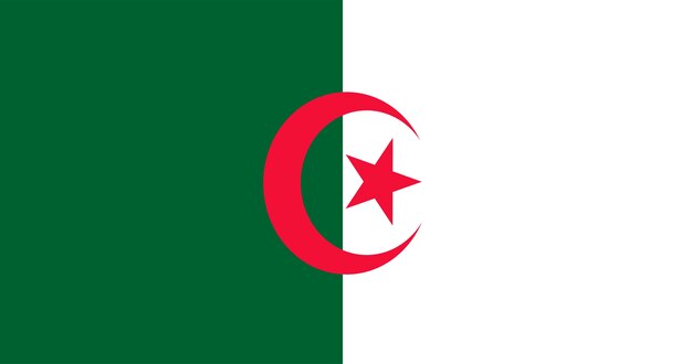 Illustration von Algerien Flagge